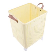 Foldable Laundry Basket With 4 Wheels Space Saving Portable Storage Hamper FIS