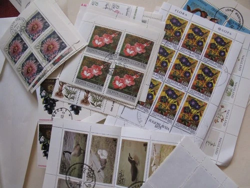 11 Lbs BOX Accumulation US & Worldwide  OFF / ON PAPER Cut Squares Sheets Lot