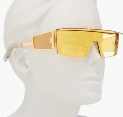 Balmain Eyewear by AKONI Wonder Boy III Oversized Gold Sunglasses Shield JAPAN