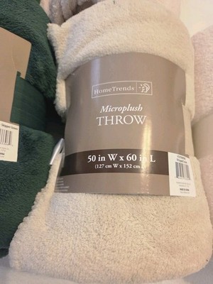 Tan Microplush Throw 50'' X 60''