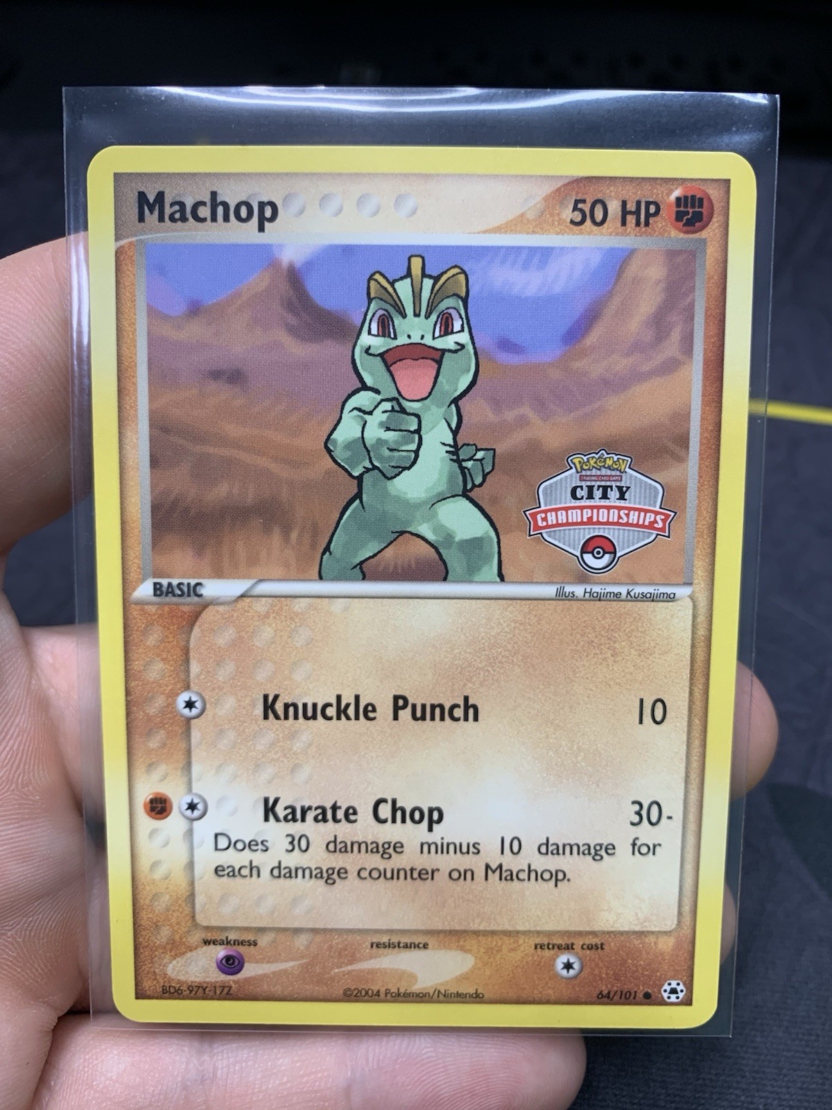 2005 Pokemon EX Hidden Legends Machop City Championships Promo - NM