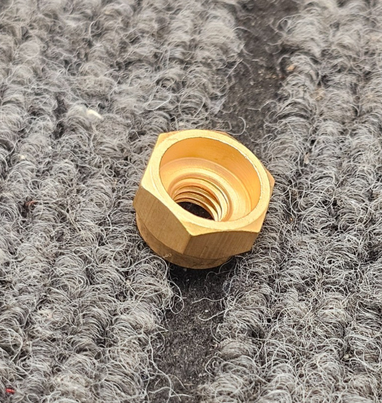 (QTY 1000) Brass Flare Nut Flare Tube Connector Fitting 3/8" OAL