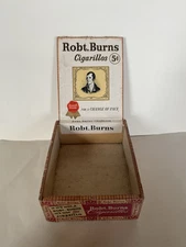 Vtg Robert Burns Cigarillos Store Display Box General Cigar Co. Ltd Robt. Robbie