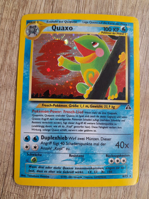 Pokemon Karte Quaxo Politoed 8/75 Holo Rare Neo Discovery Deutsch TCG
