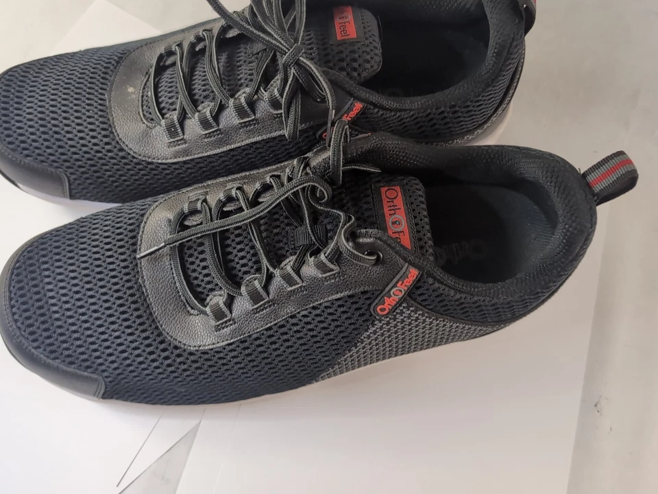 Orthofeet Edgewater Zapatos Ortopédicos Tenis PARA HOMBRES Negro Con Cordones 15 6E, XX-Ancho Foto 3 de 4