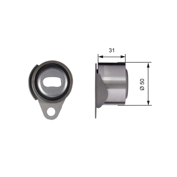 NEU - Gates T41157 Spannrolle, Zahnriemen FüR Dacia Mitsubishi Opel Renault-image