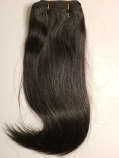 Human Hair 16" Silky Straight 1B VIRGIN Hair Bundle Made In INDONESIA