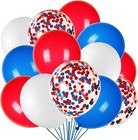 JOYYPOP 80Pcs Red White Blue Mix Latex Balloons VE Day Street UK Flag Patriotic