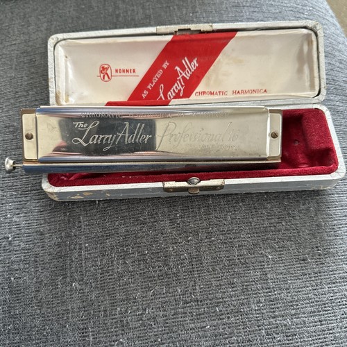 Vintage Hohner Larry Adler Professional Chromatic Harmonica 16 Holes Key Of C - Picture 5 of 6