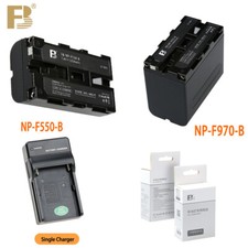 US FB NP-F550 NP-F970 Fill LED Light Monitor Li-ion Battery Pack  USB Charger