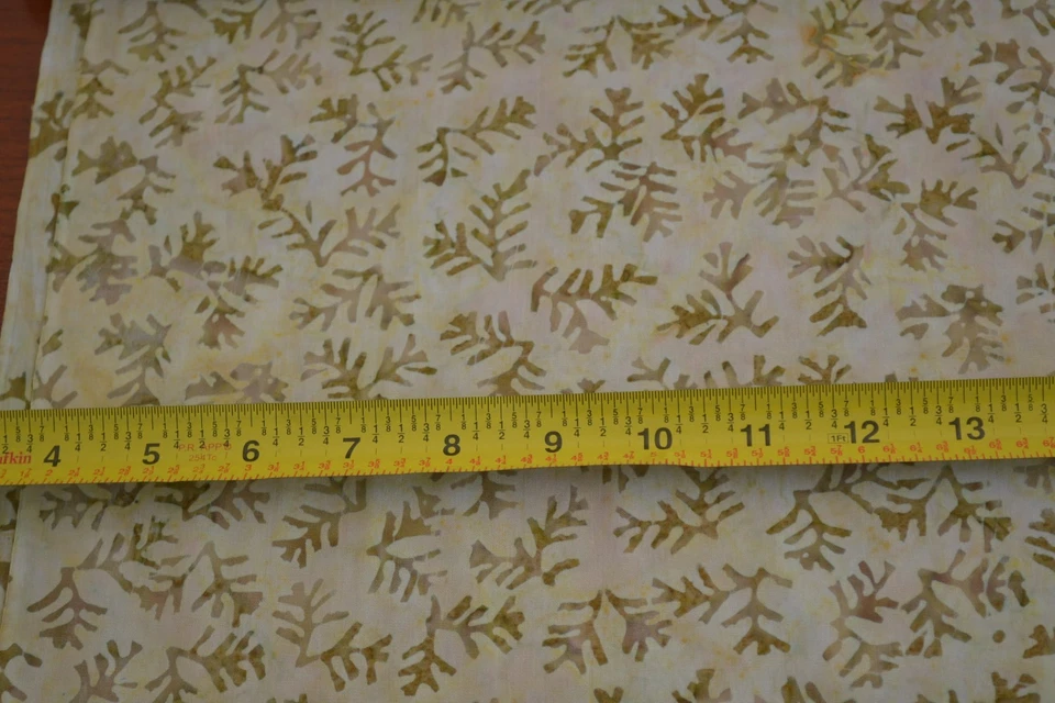 Por 1/2 yarda, edredón batik de algodón tostado y verde, moda/sobre el arco iris/41014 54, B379 Foto 2 de 4