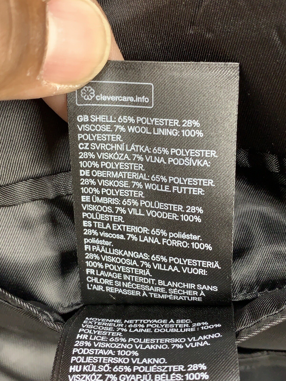 H&M Sport Coat Blazer Suit Jacket Mens Size 42R Black 2 Button Slim Fit Notched thumbnail 16