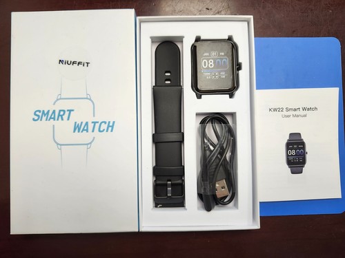 🔥🔥Niuffit KW22 Smart Watch, Fitness Health Tracker Android & iOS, Black🔥🔥 - Picture 2 of 2