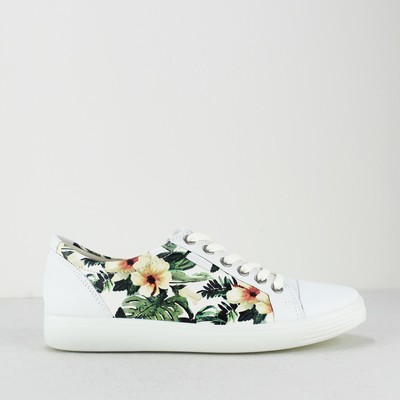 ecco ladies white trainers