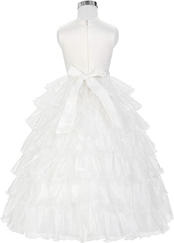 Girls Multi-Layered Dress, Princess Bridesmaid Wedding Pageant Holiday