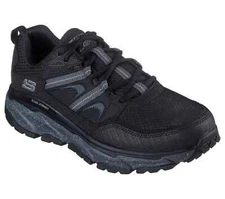 Black  Skechers Men Shoes Leather Sport Trail Outdoor Cushion Memory Foam 237192