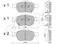 Cifam 822-448-0 Bremsbelagsatz, Scheibenbremse For Toyota