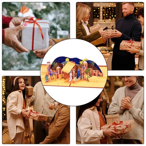 3D Christmas Home Greeting Card Stylish Festival Gifts Postcard Party Supplies - Picture 2 of 8
