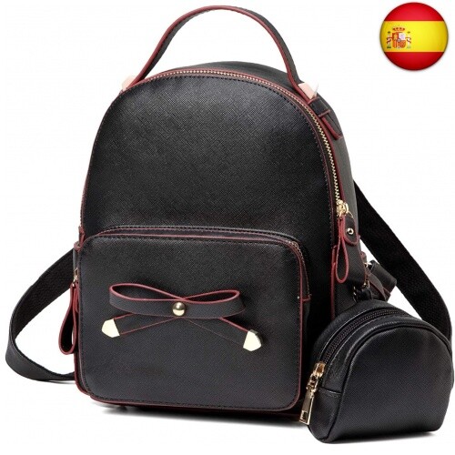 VASCHY Mochila Mujer,Bolso Mochila Pequeña Niña PU de Cuero Mini Mochila Casual