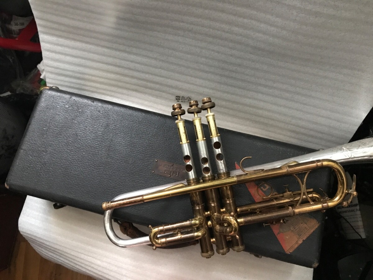 VINTAGE KING ARTIST SILVERTONE Bb TRUMPET L BORE STERLING SILVER