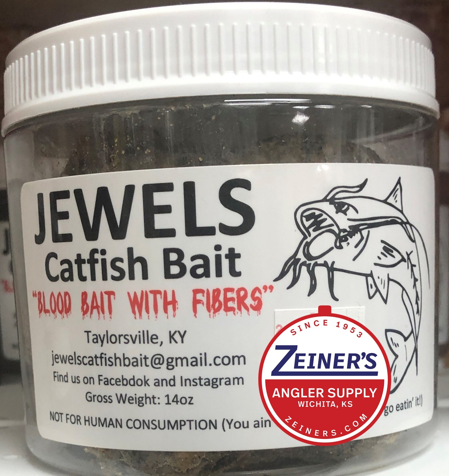 Jewels Catfish Bait Blood Punch Bait Approx 14oz Blood Flavor Bait