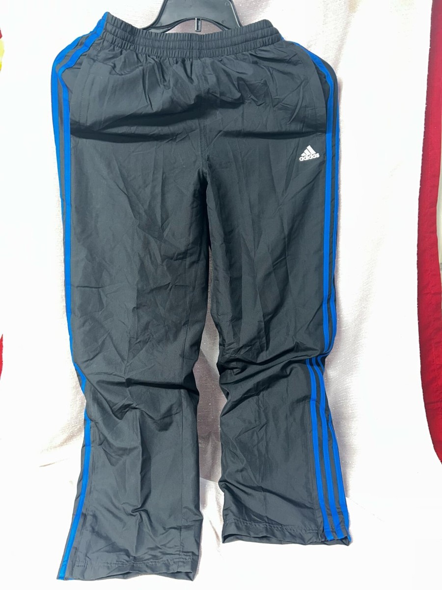 Adidas AAL001 RN #88387 3-Stripes Black/ Blue Windbreaker Pants