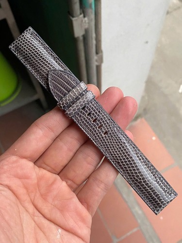 Gray Genuine Lizard skin leather watch strap band 10..18 19 20 21 22 23 2426mm - Picture 5 of 13
