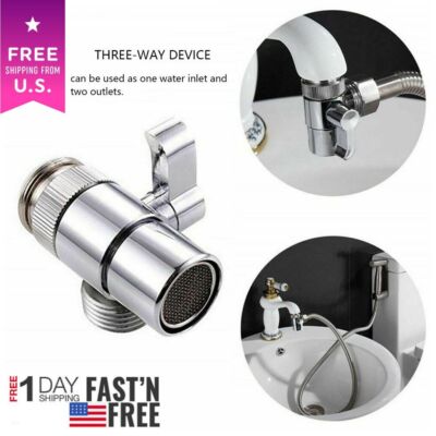 Head Faucet Adapter Diverter Valve Water Tap Connector Kitchen