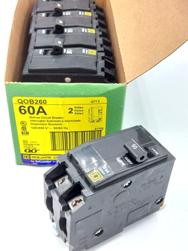 NEW Square D QOB260 2 Pole 60 Amp 120/240 Volt Bolt On Type QOB - Foto 13
