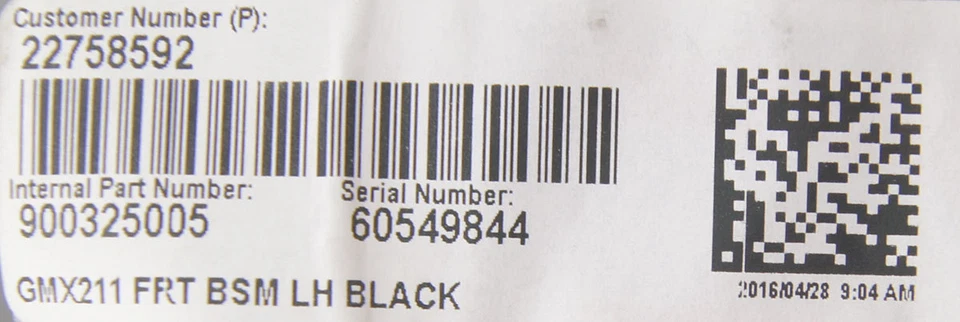 2006-14 Chevy Impala Porta Frontal LH Moldagem Externa Corpo Novo OEM Preto 19120770 - Imagem 4 de 4