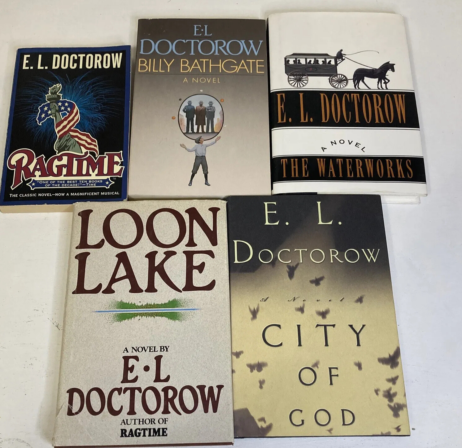Lot of 5 E.L. Doctorow Books Ragtime, Loon Lake, City Of God, The Waterworks, B eBay