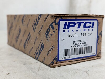 IPTCI BUCFL20412 3/4'', set screw lock, 2-bolt flange, black oxide insert