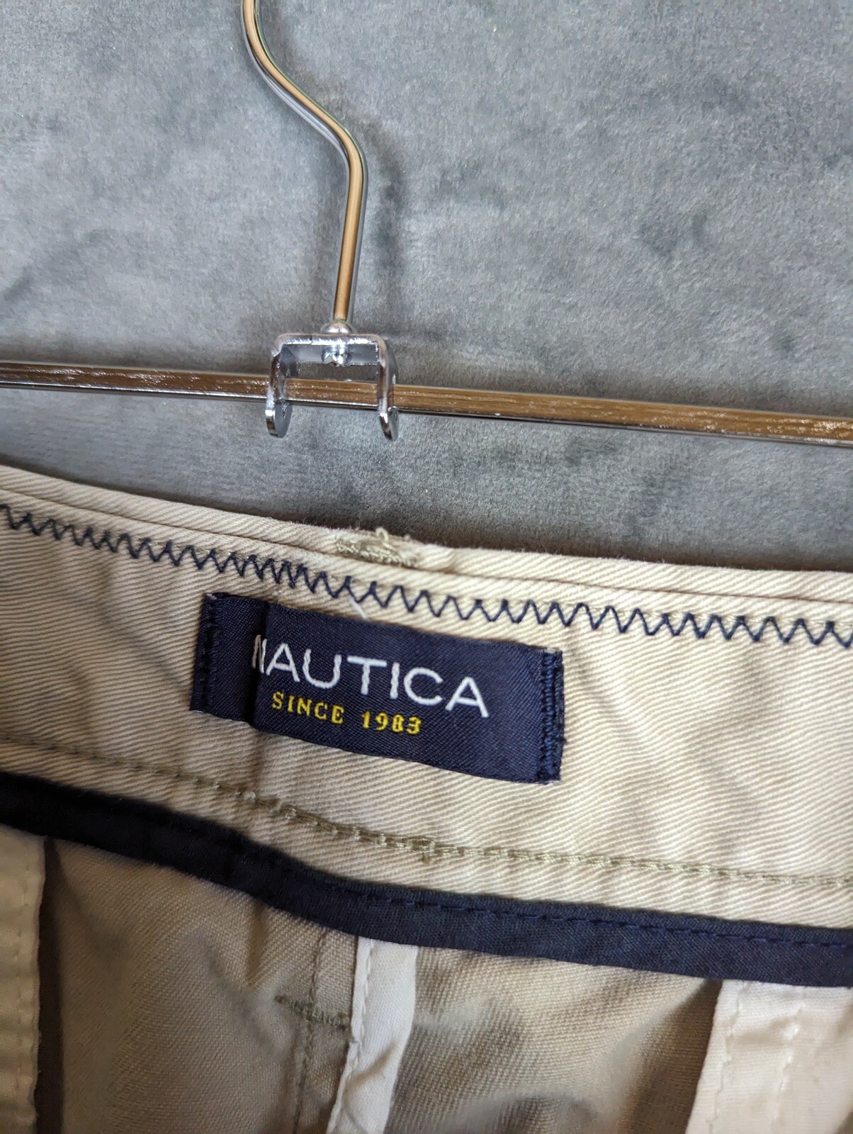Nautica Shorts Size W32  Beige Chino pockets Summer Cotton Men’s image 10