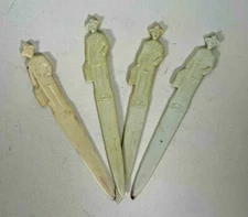 Set of Four Vintage Advertising Letter Openers Fuller Brush Company Salesman B-Q