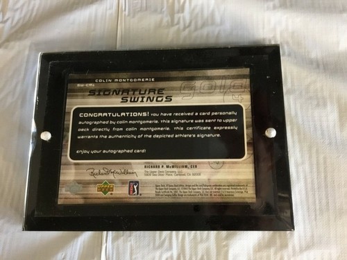 2003 SP GAME USED GOLF GOLD SIGNATURE SWINGS COLIN MONTGOMERIE AUTO SHARP - Picture 2 of 3