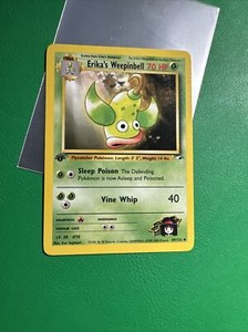 Erika's Weepinbell 49/132 1st Edition Uncommon Gym Heroes Pokemon NM 2000 WOTC