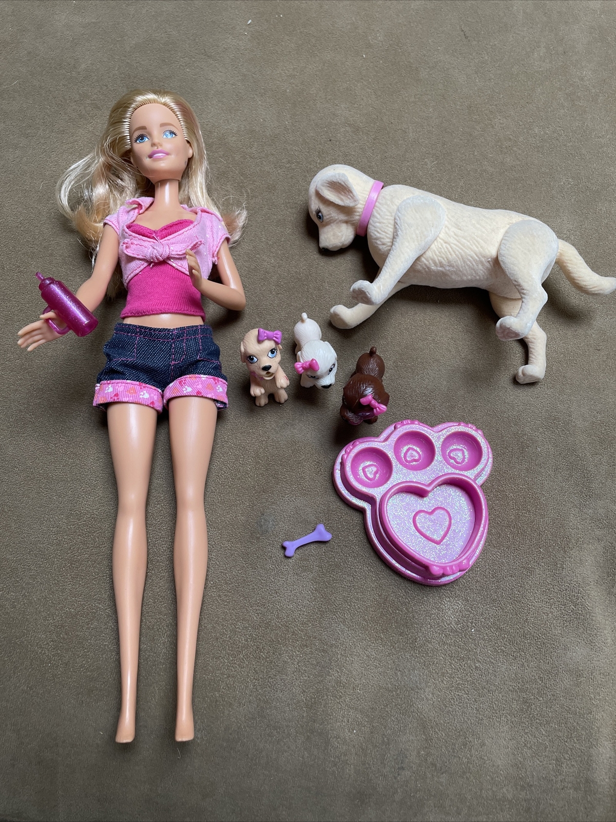 Barbie Doll, Taffy Dog & 3 Puppies W Clothes & Accessories Luv Me 3 2008 LOT eBay