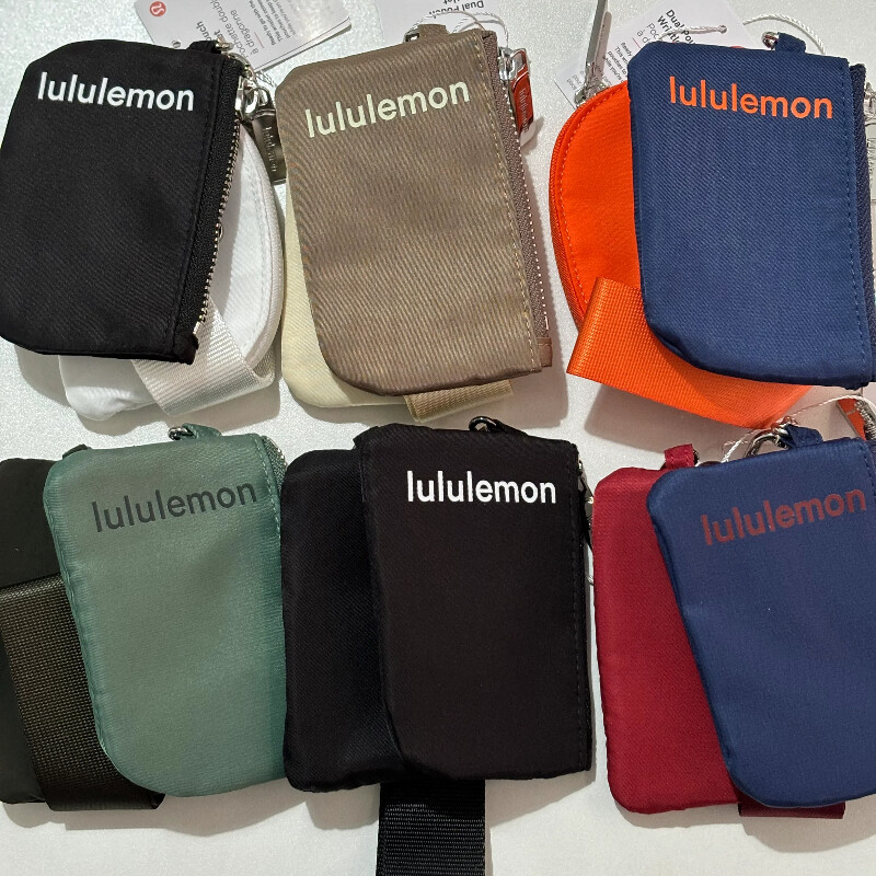 Lululemon Key Bag Wallet Buckle Bag Dual Pouch Wristlet Multiple colors