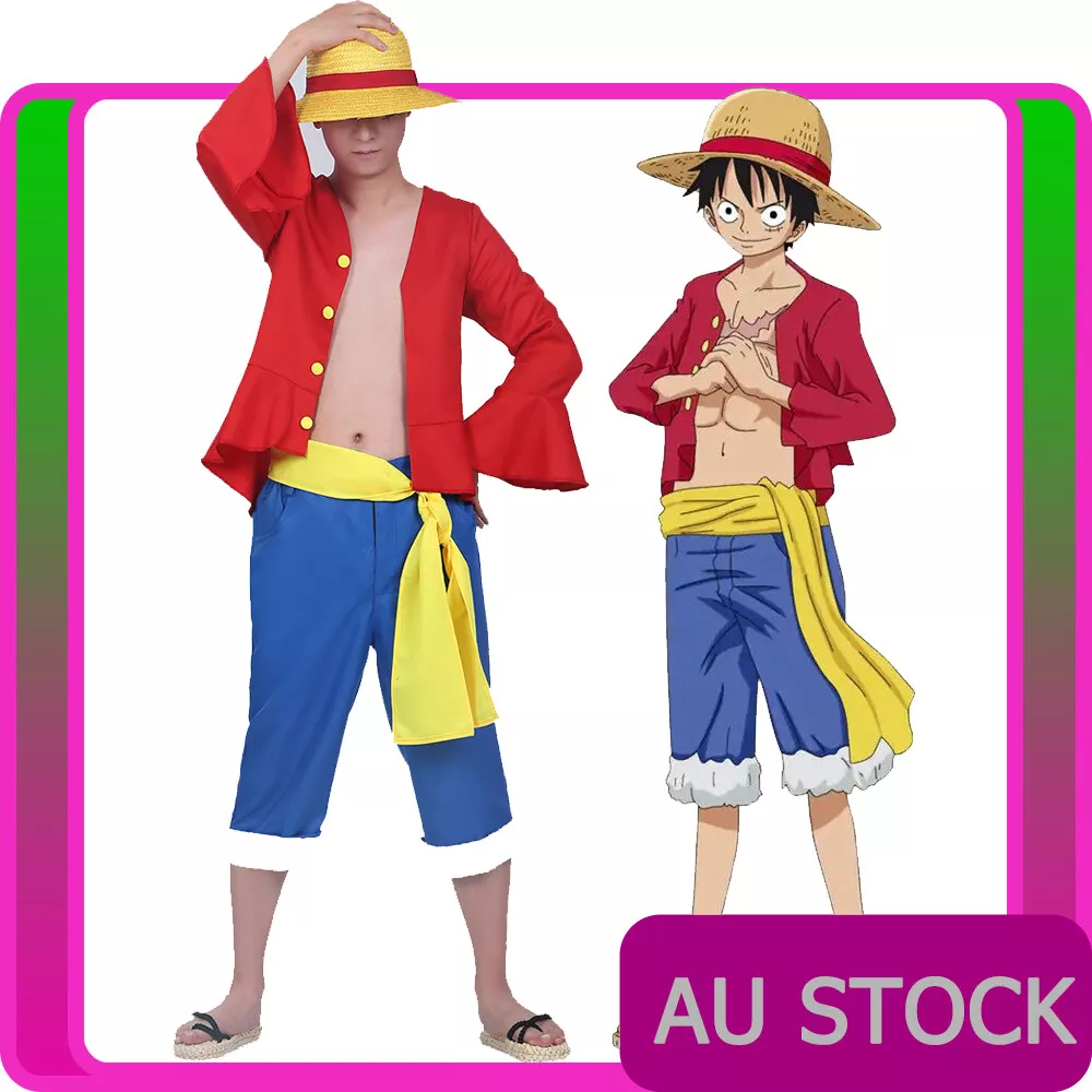 One Piece Film Gold Monkey D Luffy White Cosplay Costume