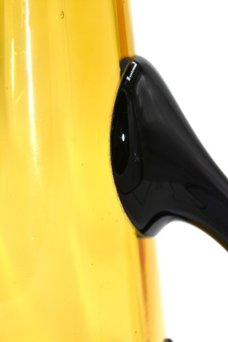 Vintage Hand Blown Amber Black Glass Pitcher with 2 Glasses Art Deco Style - Picture 11 of 14