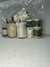 Belding Sewing Craft Partial Thread  Mix 10 green white tan brown pink