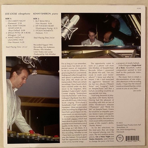 KENNY BARRON & JOE LOCKE But Beautiful SteepleChase 180 gram vinyl LP - Picture 2 of 2