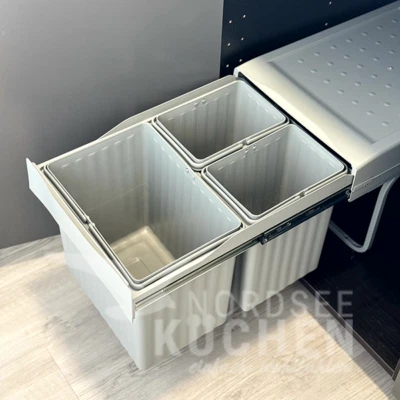 Concepto ROTA-RS Trias 40-3 Abfallsammler Müll Einbau 32 Liter Vollauszug Grau - Bild 1 von 4