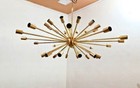 Mid Century Sputnik chandelier 36 Arms Large size starburst Brass Ceiling Light