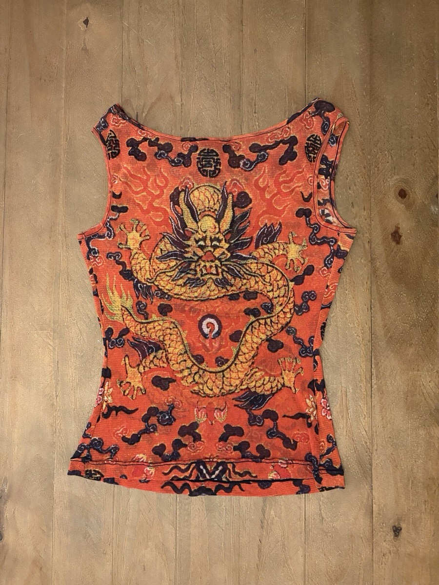 ♦︎VIVIENNE TAM DRAGON かんざし♦︎17 Vivienne Tam Dragon Dress Mesh 90s Vtg Multicolor Size 1 | eBay