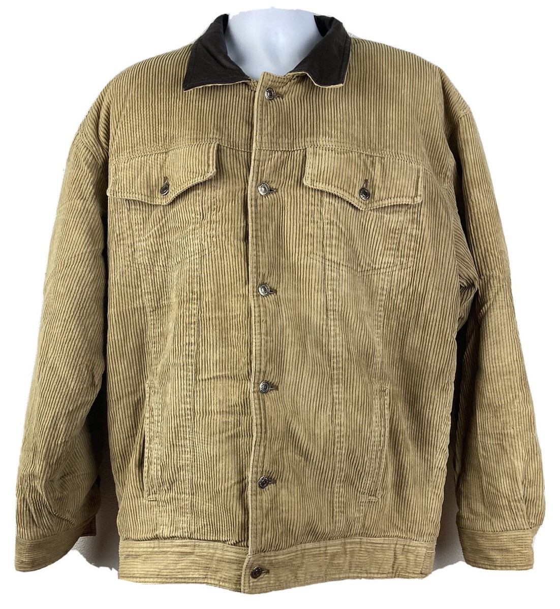 ジャケット・アウター Chaps by Ralph Lauren Corduroy Jacket Vtg Ralph Lauren Chaps Men's Tan Corduroy Insulated Jacket