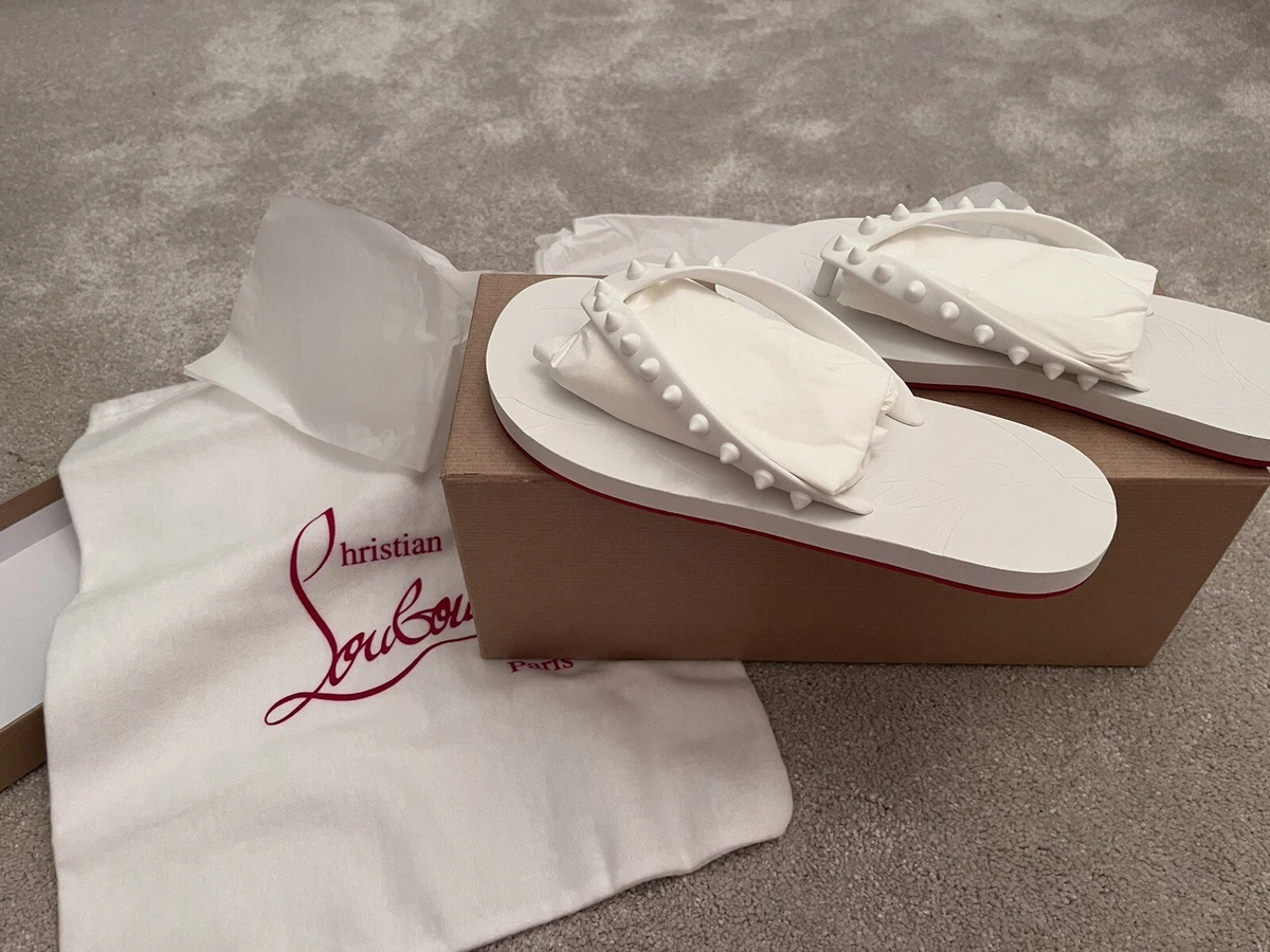 Christian louboutin White Flip Flops Brand New In Box - Loubi Flip Donna  Flat