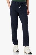 Image of Hugo Boss Taber DS1 men's navy tapered fit chino trousers size 50