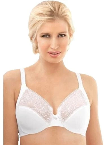 Glamorise белые бюстгальтеры с цветочным узором бюстгальтеры и комплекты для женщин