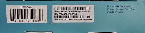 TP-Link AX1800 ARCHER TX20U NANO Archer Nano Wi-Fi 6 Wireless USB Adapter Fast - Afbeelding 5 van 6